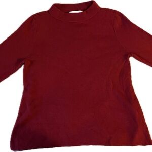 Loft Red Mock Neck Sweater SZL